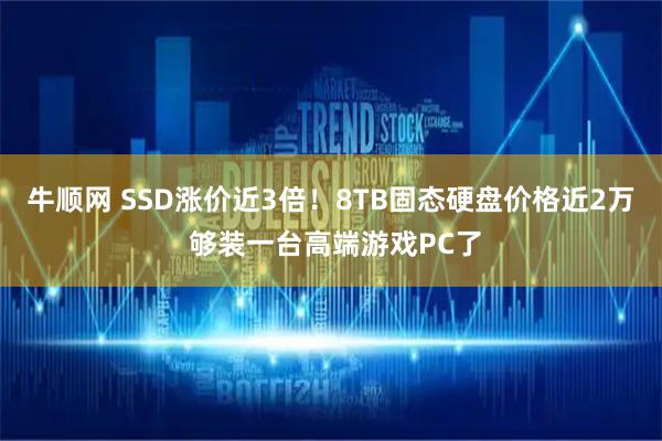 牛顺网 SSD涨价近3倍！8TB固态硬盘价格近2万 够装一台高端游戏PC了